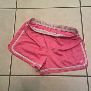 Pink justice shorts in size 18 (Women’s S)